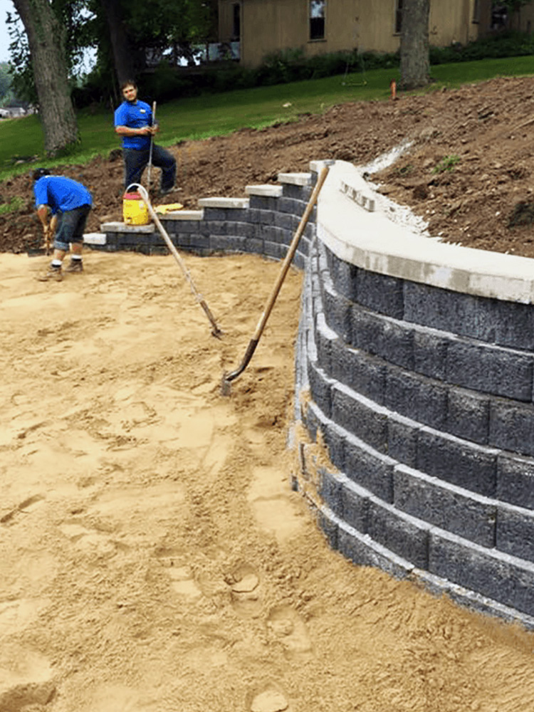 Retaining Wall Nearing Completion